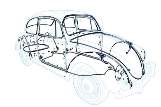 Bug Sedan 1967, Master Kit Exterior Rubber American w/ Pop-outs