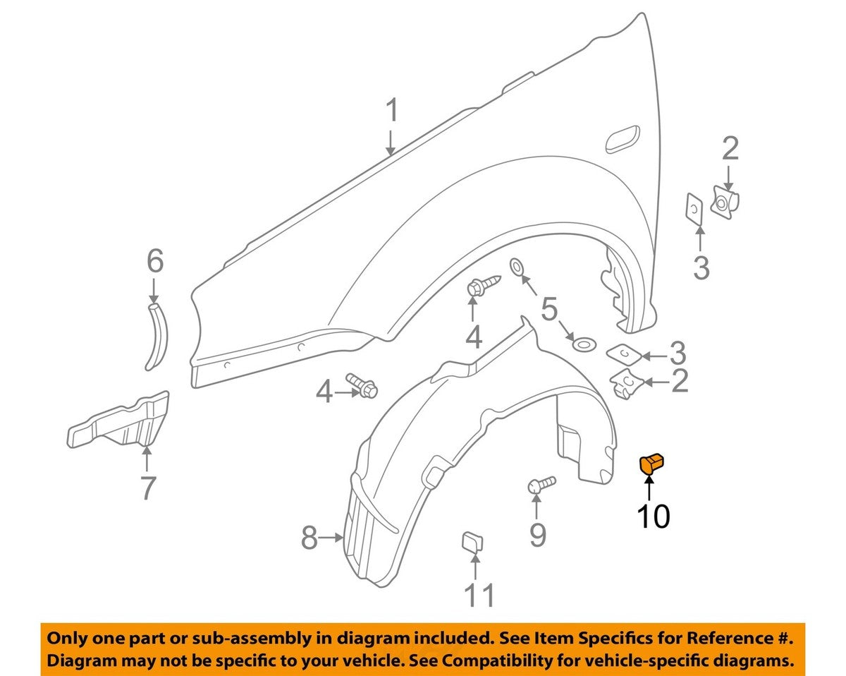 CLIP ( EXPANDING NUT) FOR WHEEL LINER