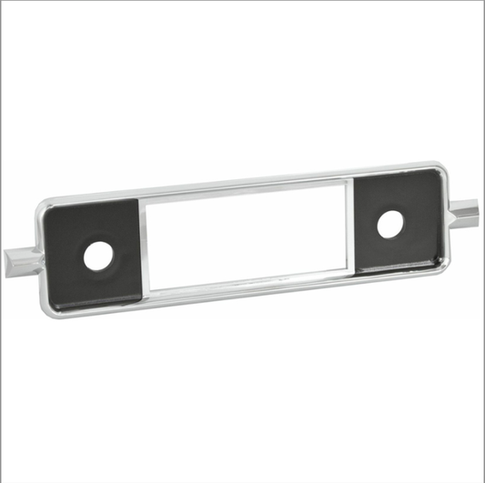 Radio Face Plate, Black with Chrome Edges Sapphire