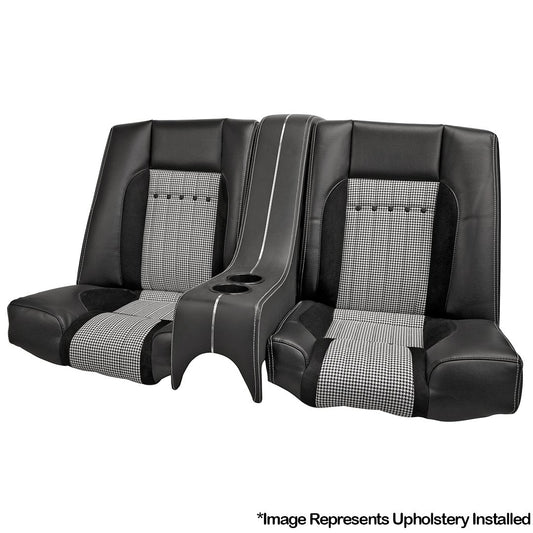 Rear Deluxe Houndstooth Sport R Seat w Console - 1969 Camaro