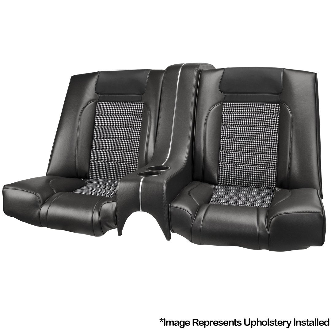 Rear Deluxe Houndstooth Sport Seat w Console - 1968 Camaro