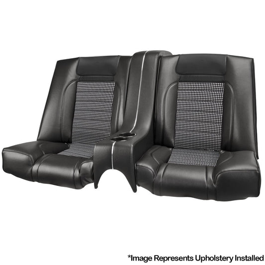 Rear Deluxe Houndstooth Sport Seat w Console - 1968 Camaro