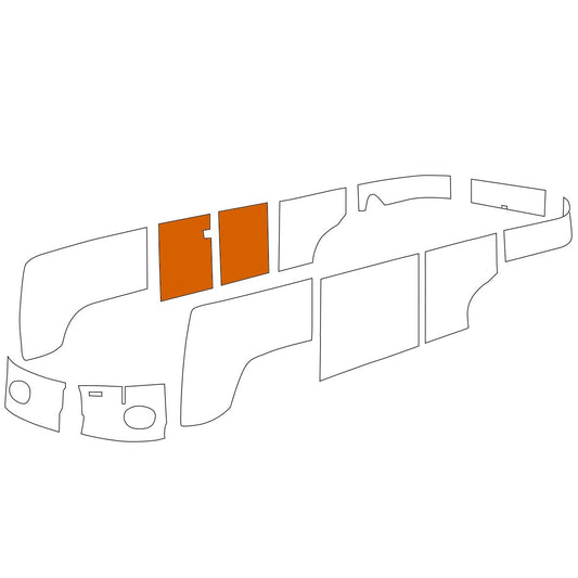 Rear Side Door Panels 2pc. - 1955-67 VW Bus