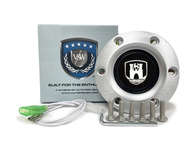 HORN BUTTON BRUSHED WITH WOLFSBURG EMBLEM S6