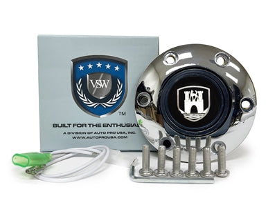 CHROME HORN BUTTON WITH CASTLE EMBLEM S6