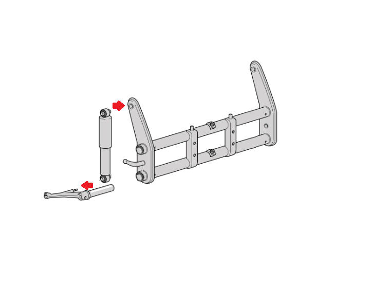 Front Link Pin Shock, KYB Excel-G GR-2 ,All Rear