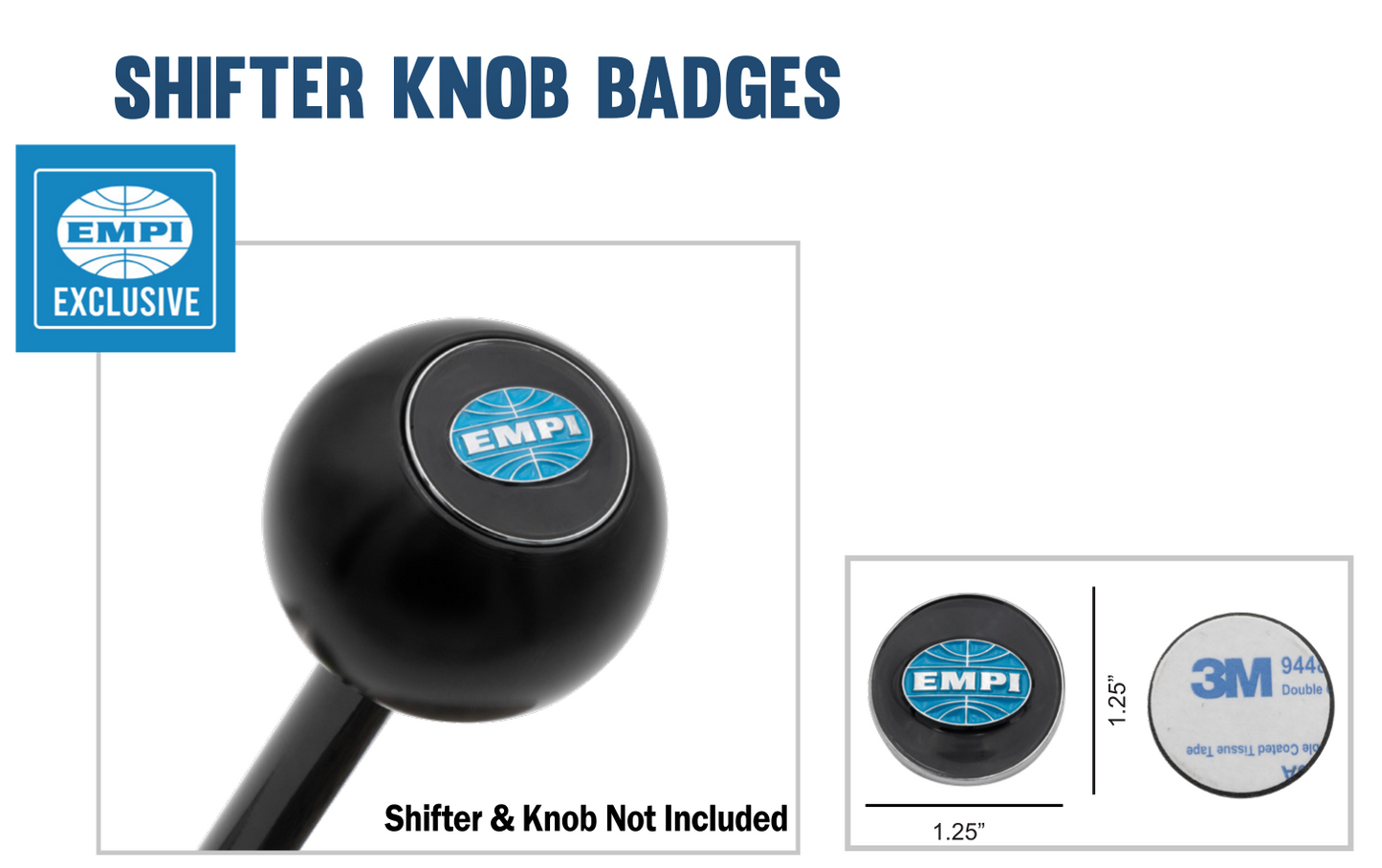 Shifter Knob Badges (Inserts for Universal Premium Shifter Knob)