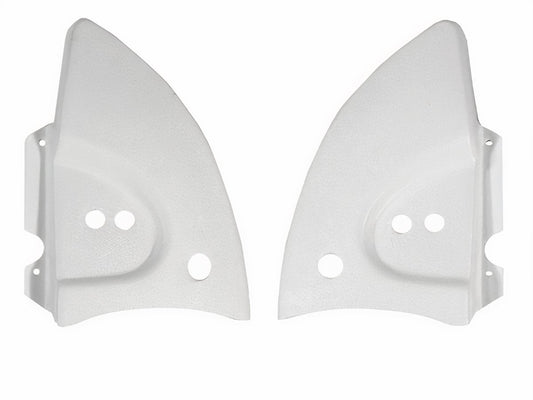 Bug, SB 68-79 Convertible Top Hinge Covers White Pair