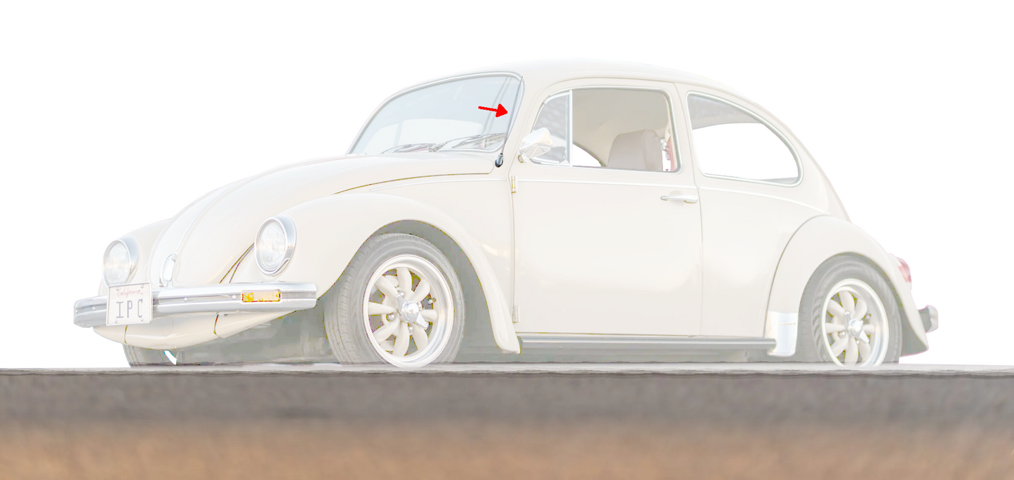 Bug 67-77, Super Beetle 71-79 Chrome Top Mount Antenna