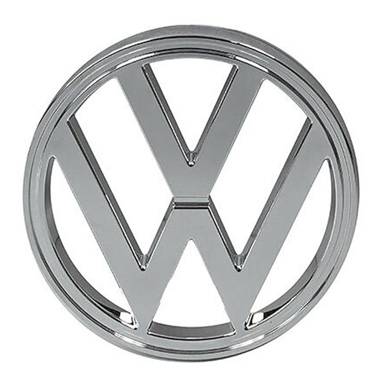 VW Bus 73-79 Front Nose Emblem Chrome Plastic