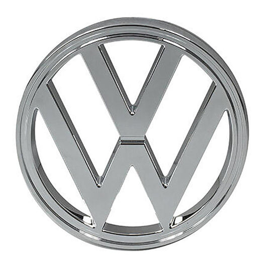 VW Bus 73-79 Front Nose Emblem Chrome Plastic