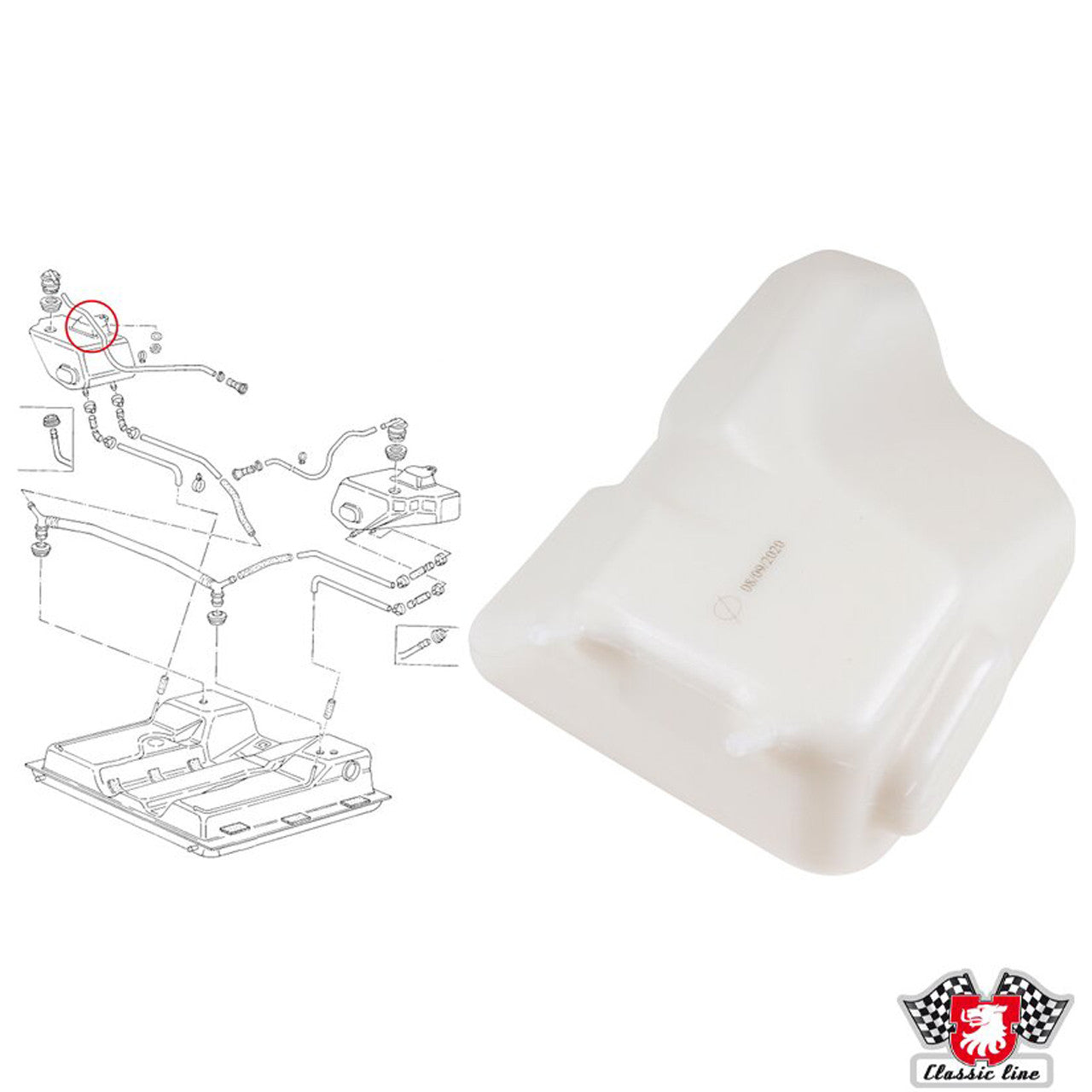 Vanagon 80-92 Fuel Expansion Tank Left Side