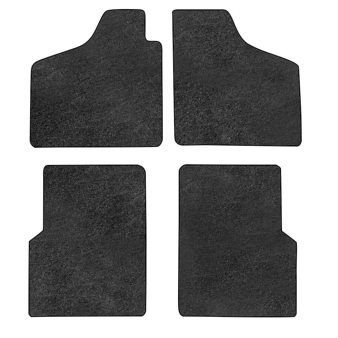 VW Carpet Floor Mats 4pc. (W/Footrest) - 1956-74 VW Ghia Sedan or Convertible