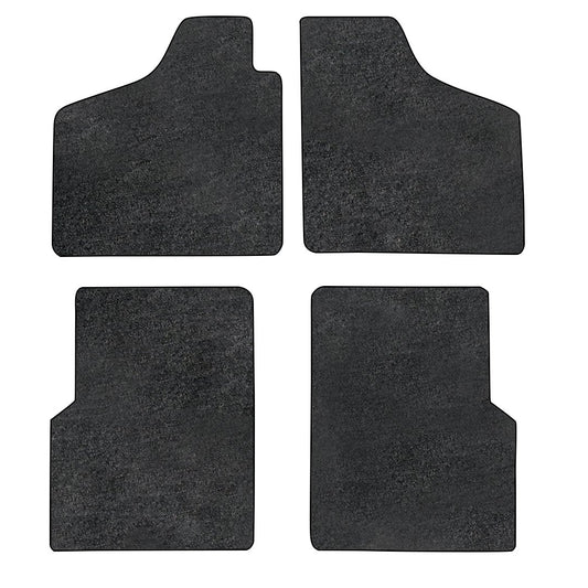 VW Carpet Floor Mats 4pc. (W/Footrest) - 1956-74 VW Ghia Sedan or Convertible