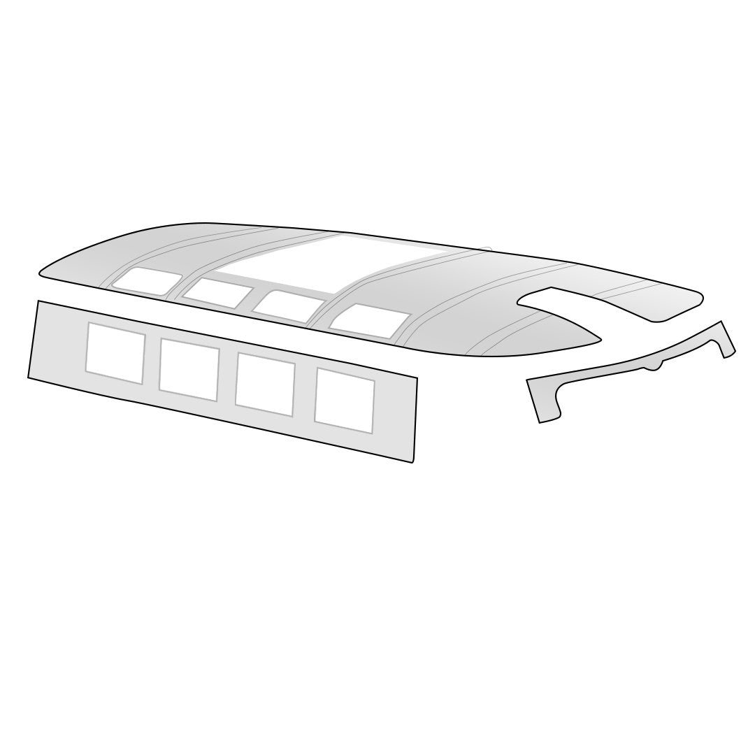 VW Headliner - W/Ragtop Sunroof - 1964-67 VW Bus