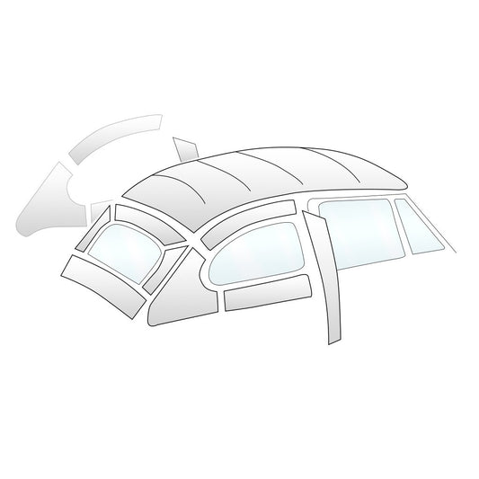 VW Headliner, Original Style W/Post Mat. 1964-67 VW Bug Sedan