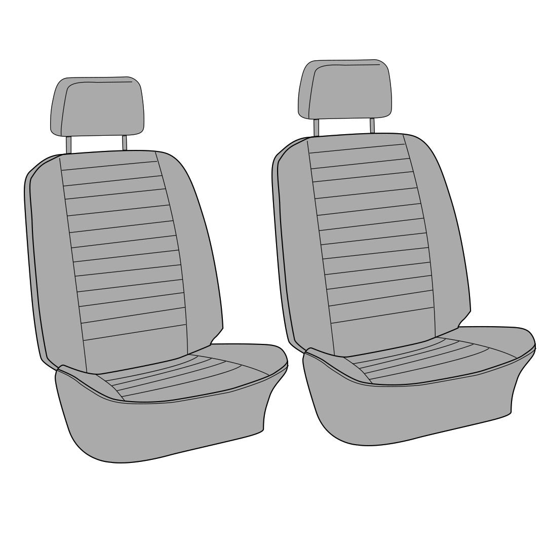 VW Original Seat Upholstery, (Fronts Only) 1972-74 VW Ghia Sedan & Convertible