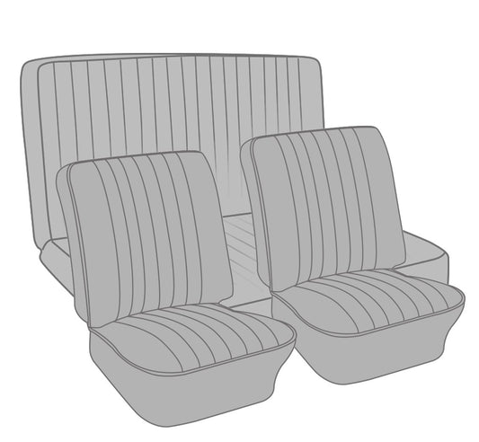 VW Original Seat Upholstery, (Fronts & Rear) 1956-60 VW Ghia Convertible