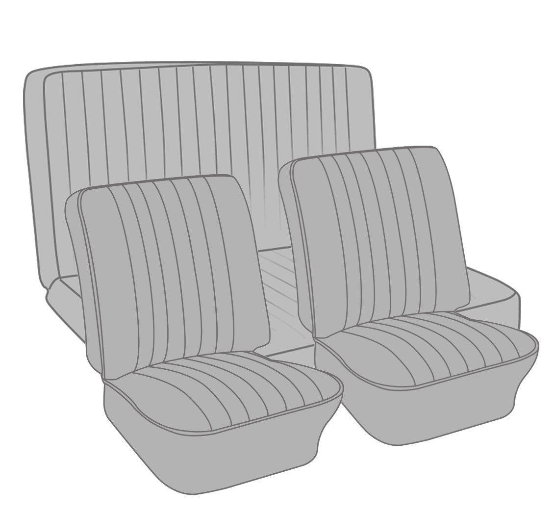 VW Original Seat Upholstery, (Fronts & Rear) 1966-67 VW Ghia Convertible