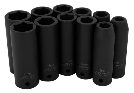 11-Pc 1/2 In Dr. Mm Deep Impact Socket