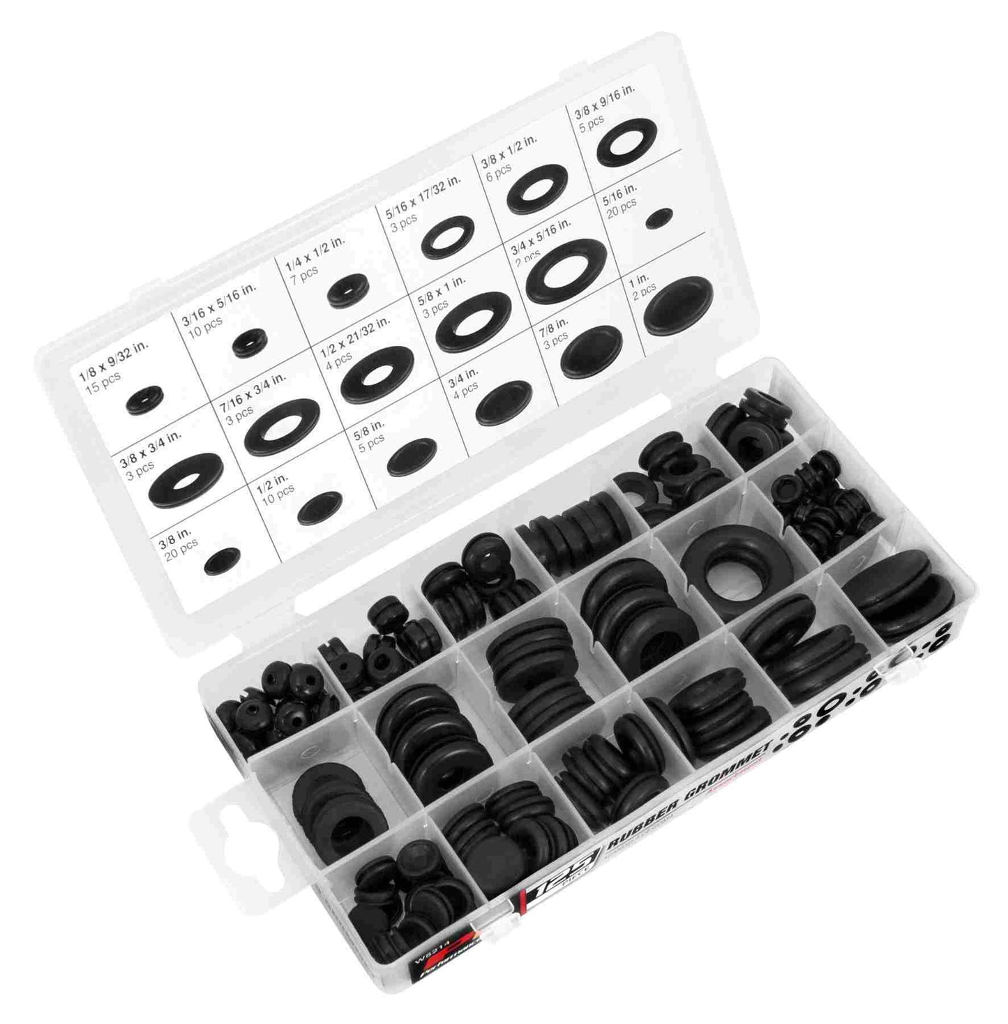 125-Pc Rubber Grommet Assortment