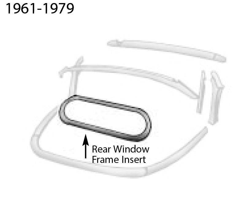 Wood Rear Window Frame Insert - 1963.5-75 VW Bug Convertible