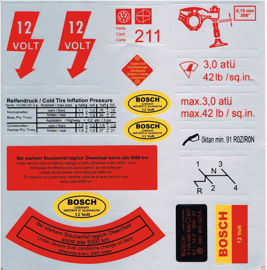 Stock Sticker 12 Volt Pack 17pcs