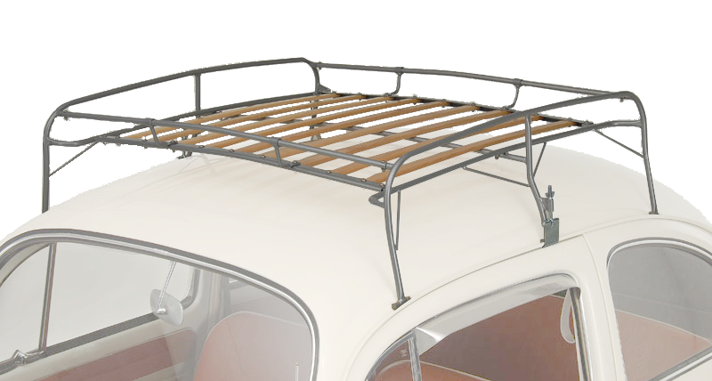 Knock-Down Roof Rack, Grey/Wood Slats