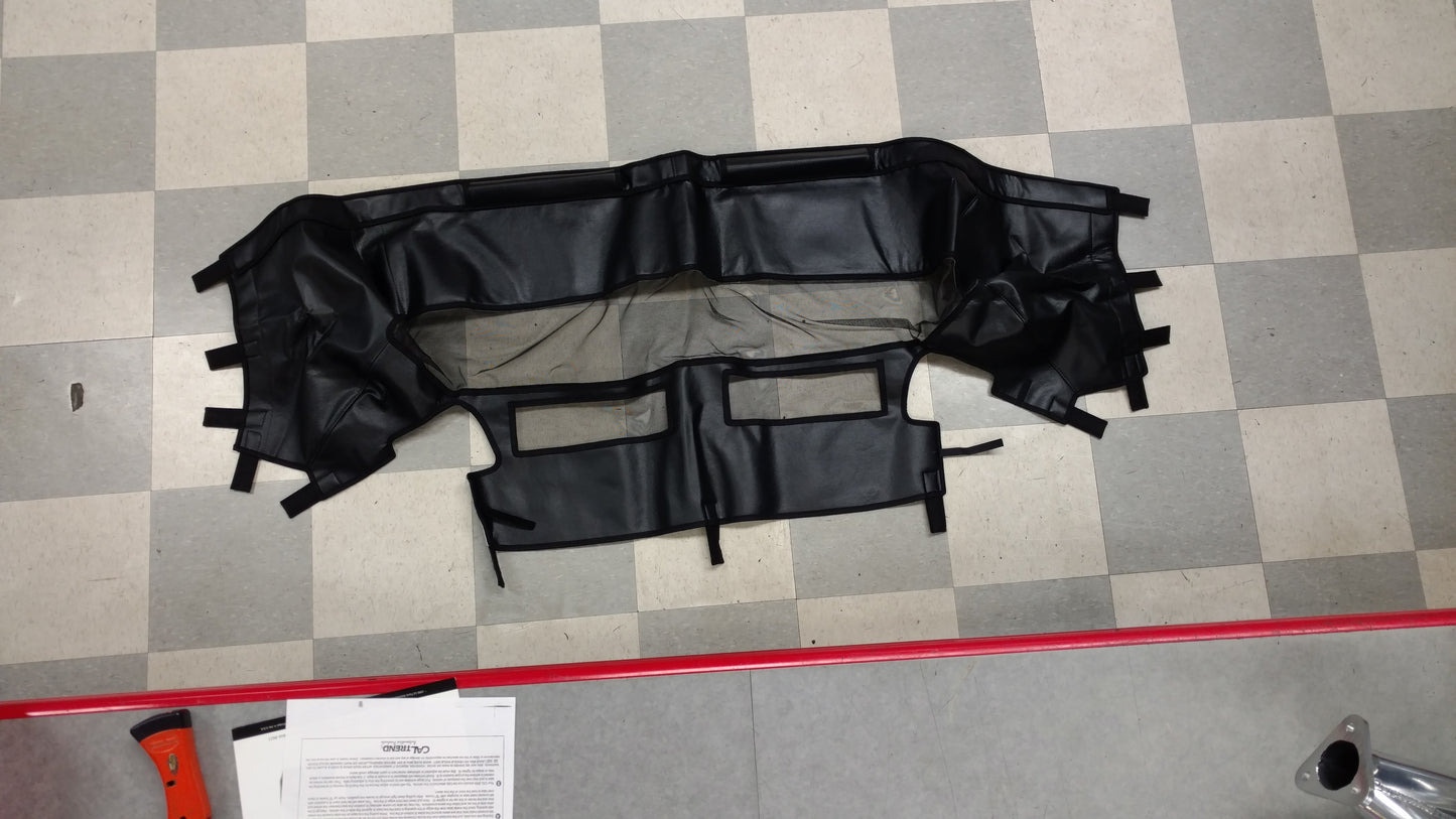 VW 1pc. Half Bra, (Black Vinyl) 1975-83 VW Rabbit Sedan or Convertible 1984-87 VW Cabriolet
