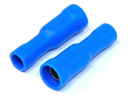 Wire Connector, 16-14 Ga Blue Female Bullet