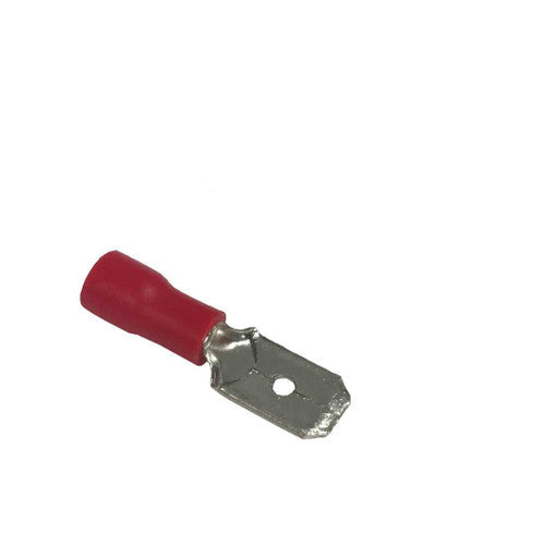 Wire Connector, 22-16 Ga Red Male Spade 6.5mm