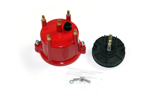 Pertronix D604711 Cap and Rotor Kit, 4 cyl Billet Red VW