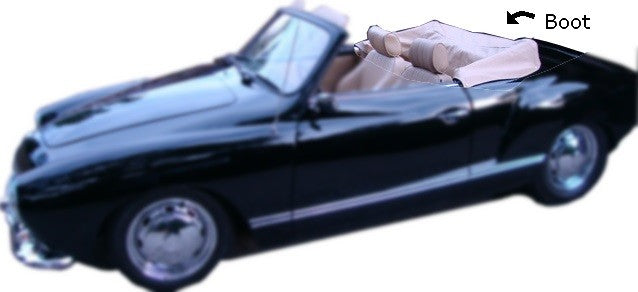 Convertible Top Boot, (W/ J Hook Latches) - Haartz Cabriolet Grain