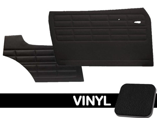 VW Karmann Ghia 1956-1963 Authentic Style Door Panels - W/O Pockets, Front & Rear, Vinyl