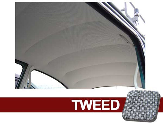 1968-77 Bug Sedan, Headliner VW Easy Install W/Post Material Tweed