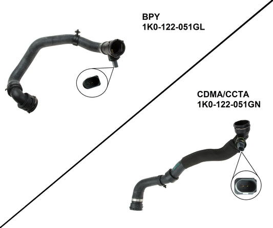 Lower Radiator Coolant Hose VW, Audi
