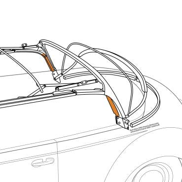 Wood Inside 1/4 Panel Facing L/R 1961-71 Bug Convertible