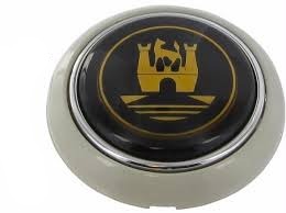 T1 56-59, T2 ^67 Horn Button Grey/Blk-Gold Wolfsburg Logo