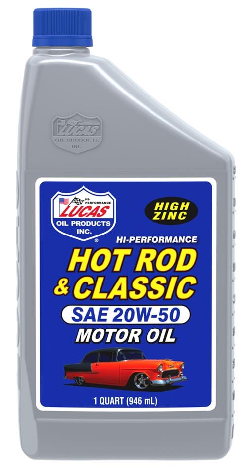 Lucas 20w50 SAE Engine Oil, Hot Rod & Classic Car High Zinc