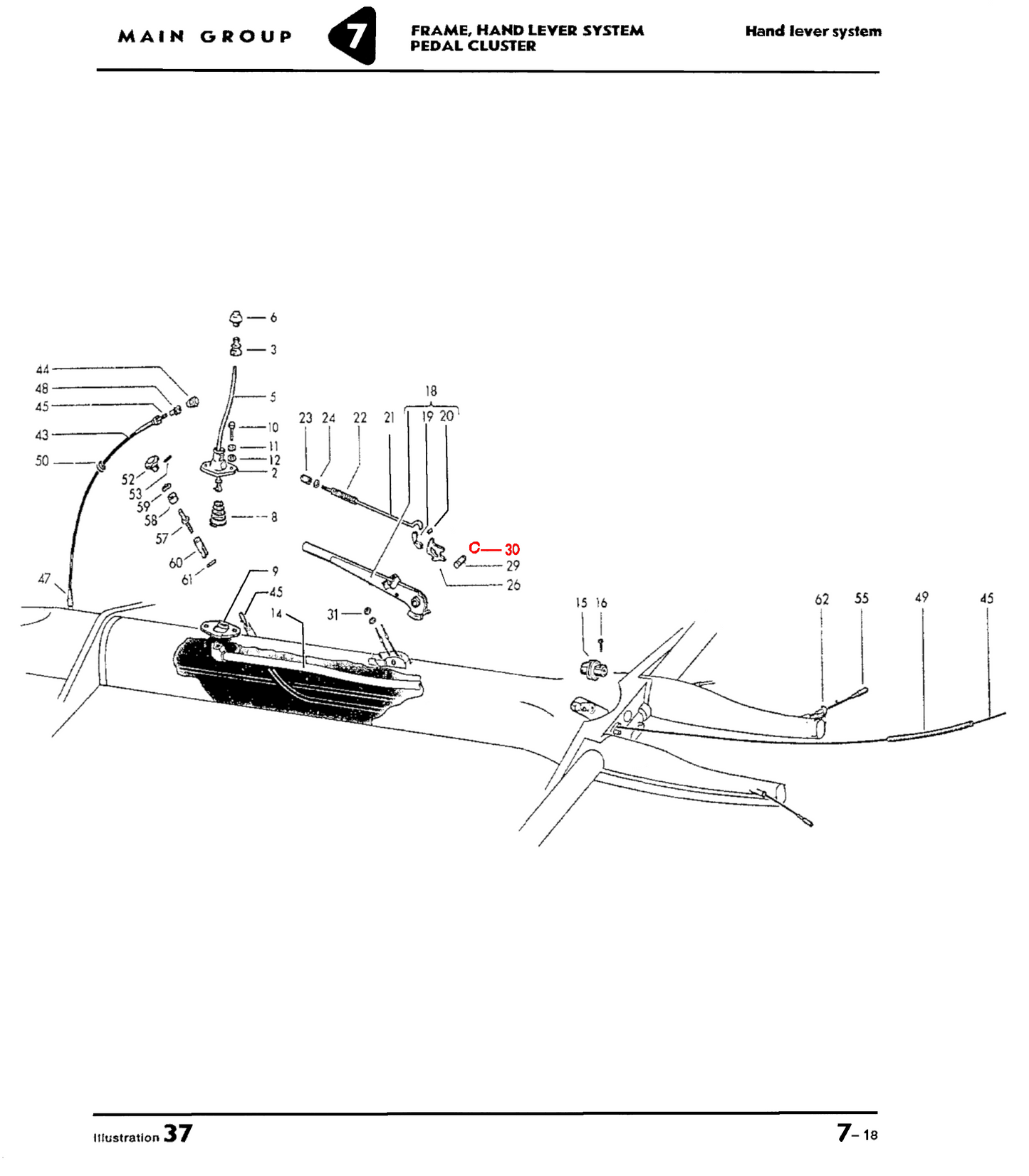 T1 56-79, T2 55-60 Emergency Brake Handle Pivot Clip Each
