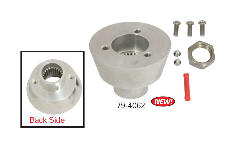 Type 1 49-59 Banjo Steering Wheel Boss Kit 3-Bolt Mount with 24 Splines