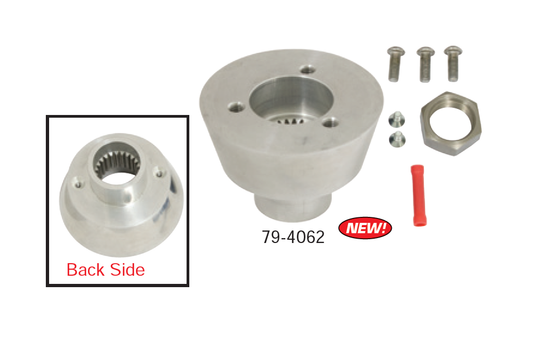 Type 1 49-59 Banjo Steering Wheel Boss Kit 3-Bolt Mount with 24 Splines