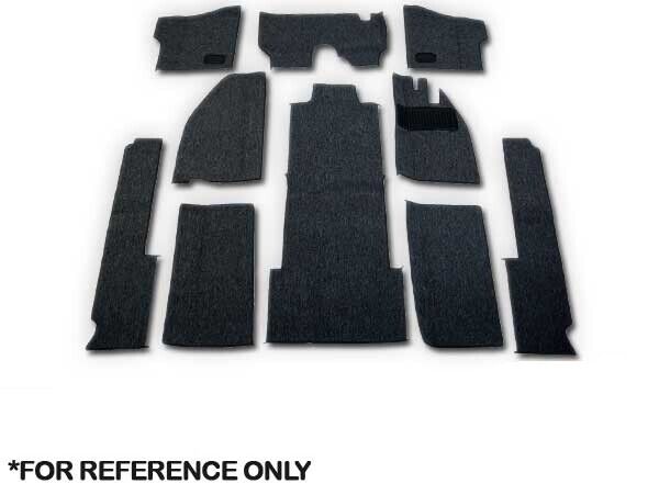 1973-79 Super Beetle Convertible, Carpet Kit RHD 12pc (W/Footrest) Premium Loop