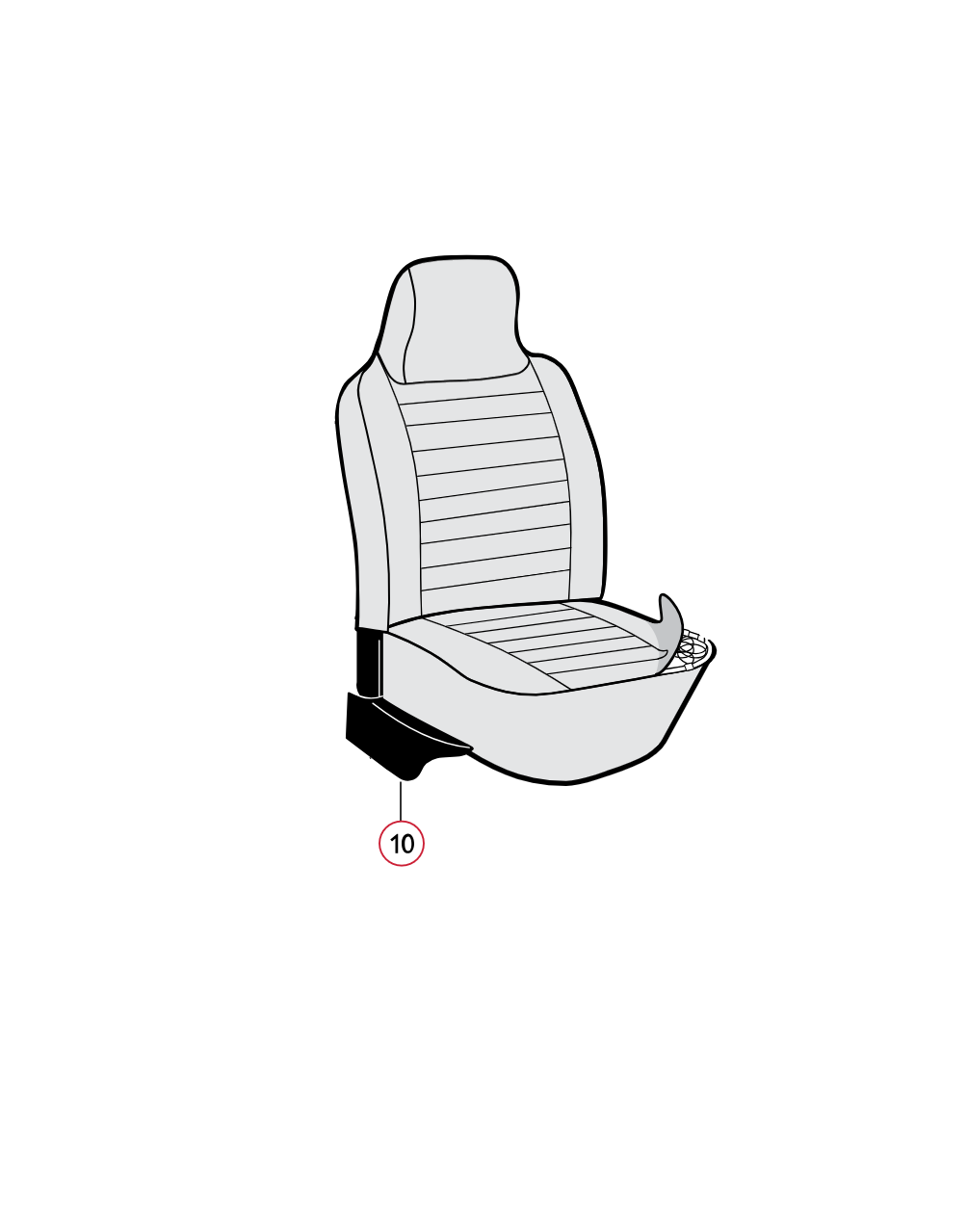 Bug, SB 73-76 Inside Seat Cover Plate Pair Left & Right