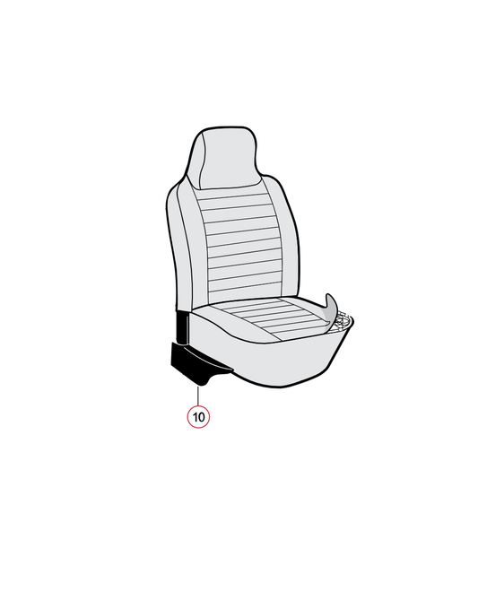 Bug, SB 73-76 Inside Seat Cover Plate Pair Left & Right