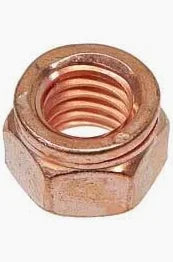 M8x1.25 Copper Exhaust Nut, 12mm Hex