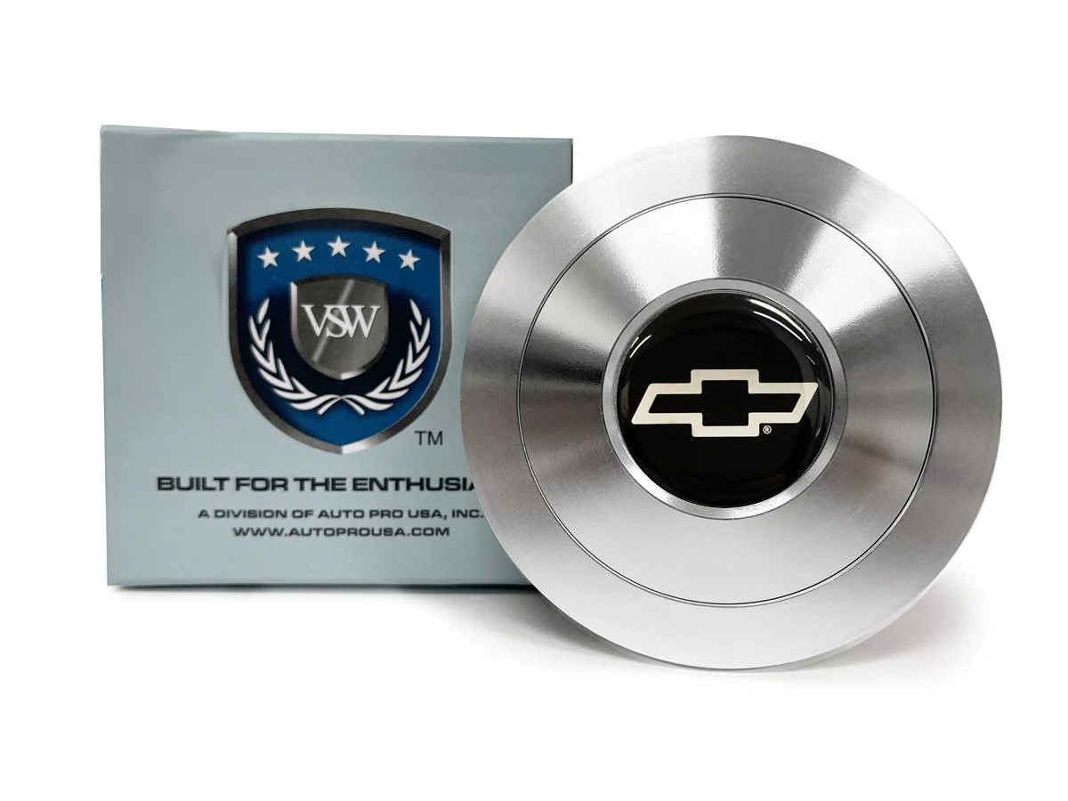 Premium S9 Horn Button with Silver Chevy Bow Tie Emblem