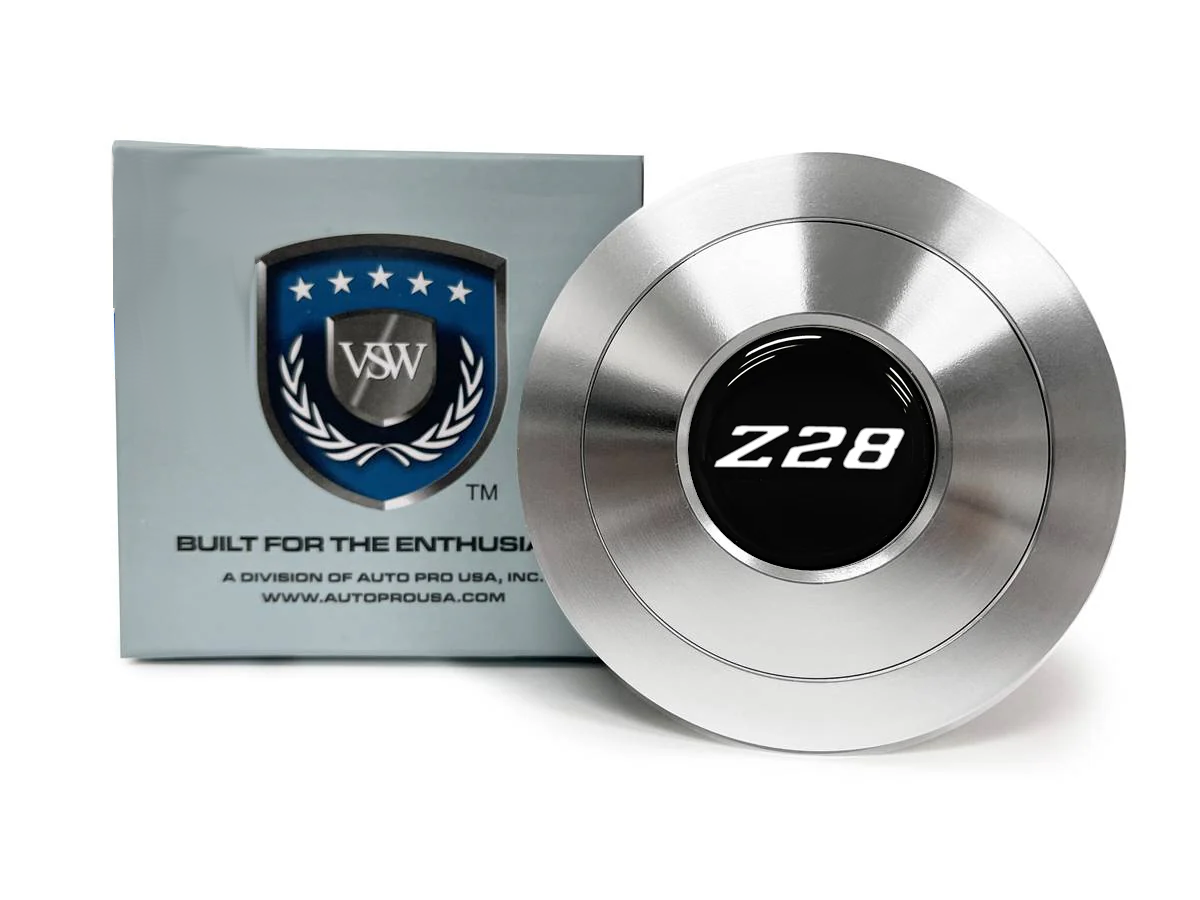 Premium S9 Horn Button with White Camaro Z28 Emblem