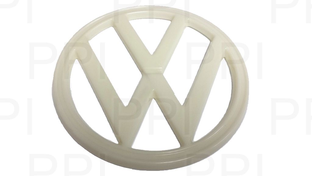 VW Bus 73-79 Front Nose Emblem Bone/ Off-White - 211-853-601EP