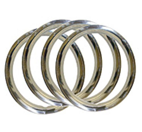 Stainless Steel Wheel Trim Rings, 15", Set of 4